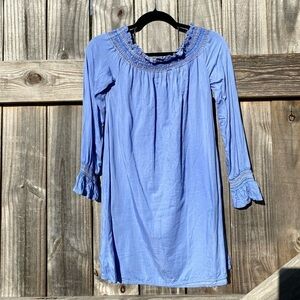 Velvet Torch with colorful Smocked neckline and sleeves